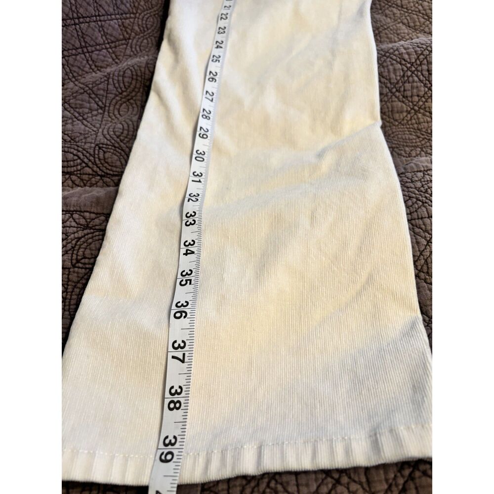 Lauren Ralph Lauren LRL Petite Cream Corduroy Pants 14P Bootcut Stretch - Picture 7 of 8
